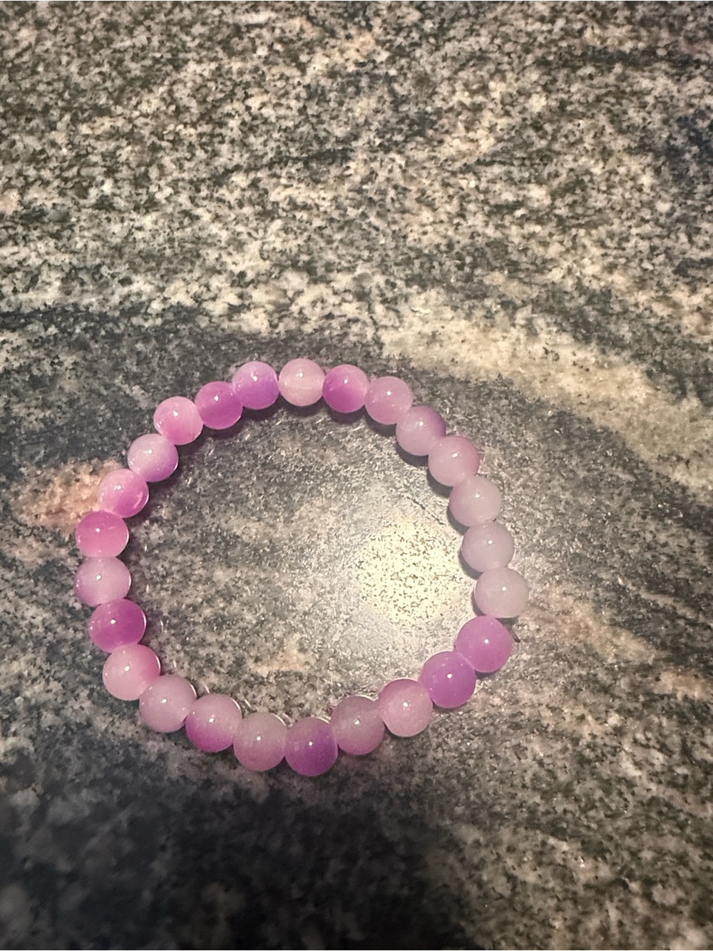 Pink Beaded Stretch Bracelet - Women's Jewelry